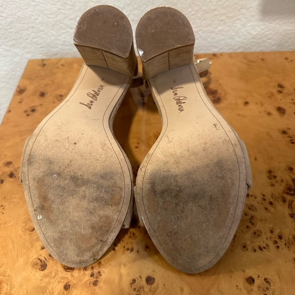 Sam Edelman Yaro Block Heel Nude Suede - Picture 8 of 8